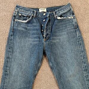 Agolde Riley Crop High Rise Straight Jean